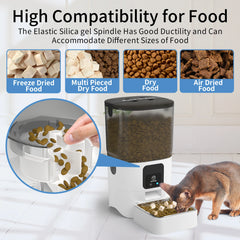 PAPIFEED Smart Automatic Cat Feeders WiFi Pet Feeder with APP Control for Remote Feeding Detachable for Easy Clean Cat Food