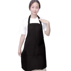 Custom Design Brand Logo Black Unisex Waiter Cooking Restaurant Pocket Printing Adjustable Hanging Neck Men Aprons for Woman