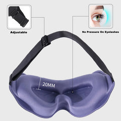 New 3D Light Blocking Sleep Eye Mask Male Breathable Solid Color Non Pressing Blindfold Students Napping Sleep Eyeshade