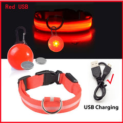 Usb Charging Glowing Dog Collar With Pendant Detachable Luxury Led Light Bright For Small Dogs Cat Night Safety Collar Wholesale