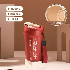 304 double-layer stainless steel thermos cup high color value car coffee cup portable accompanying daily Cup direct drinking cup