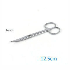 Stainless steel medical scissors Surgical instruments elbow pointed large eye nurse suture removal scissors