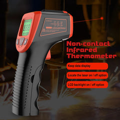 Infrared Thermometer No-contact Digital Industry LCD Screen Pyrometer IR Temperature Meter Imager Humidity Ambient Meter