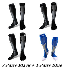 2/3/4 Pairs Compression Socks Knee High Sports Socks Medical Nursing Stockings Varicose Veins Socks Outdoor Cycling Socks