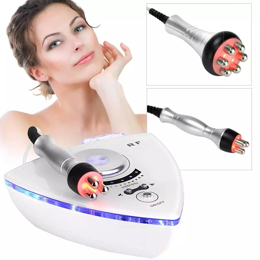 2 In 1 Mini Radio Frequency Machine RF Tripolar Face Eye Lifting Tighten Beauty Device Body Cellulite Massager Home Use