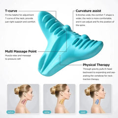 Neck And Shoulder Relaxer, Cervical Traction Device Acupressure Neck Shoulder Back Support Massage Pillow, Neck Stretcher Massag