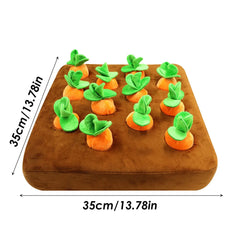 12 Plush Carrots Enrichment Dog Puzzle Toys Hide and Seek Carrot Farm Dog Toys Carrot Patch Dog Snuffle Toy for Puppy Large Dogs