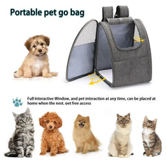 Pet Carrier Backpack Breathable Mesh Puppy Dog Cat Carrying Rucksack Breathable Portable Outdoor Travel Zipper Bag