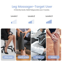 SEJOY Air Compression Leg Massager Heat Circulation Foot and Calf Massage with 3 Modes 3 Intensities Christmas Gifts