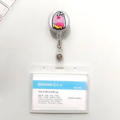 1Pcs Retractable Pull Badge Nurse Cute Badge Reel Clip Badge Holder Doctor ID Card Chain Clips School Student Office