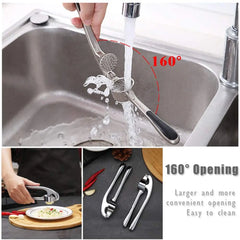 Zinc Alloy Garlic Press Rocker Manual Presser Grinding Tool Kitchen Accessories Garlic Chopper Mincer Crusher