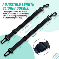 Amazon Car Dog Safety Buckle Pet Thickened Nylon Traction Elastic String Retractable Car Seat Belt Manufacturer