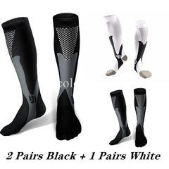 2/3/4 Pairs Compression Socks Knee High Sports Socks Medical Nursing Stockings Varicose Veins Socks Outdoor Cycling Socks