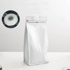 50pcs Eight-side Self-standing Coffee Bags Snack Dried Fruit Aluminum Foil Zipper Bag Coffee Bean Food Packing One-way Valve Bag