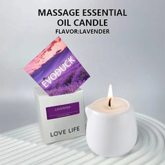 Fruity scented natural massage oil candle. Low heat. 1.69 oz, coconut wax. Hydrating. For home & V-Day. Natural luxury. Soothing