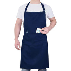 Large Size Waterproof Customized Print Embroidery Logo Signature Kitchen Home Chef Baking Clothes Pockets Adult Bib Waist Aprons