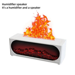 Flame bluetooth humidifier speaker fireplace aromatherapy essential oil diffuser color, with timer remote control, suitable