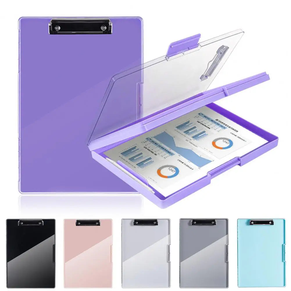 Double Layer With Side Opening Secure Clasps Holds 300+ Sheets With Pen Case Nursing Clipboard Folder Case Office Clipboard