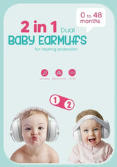 New Baby Ear Protection Noise Cancelling Headphones 2-in-1 Convertible Design Noise Reduction Earmuffs for Infant Improves Sleep