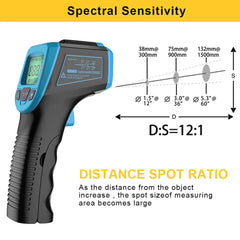 Infrared Thermometer No-contact Digital Industry LCD Screen Pyrometer IR Temperature Meter Imager Humidity Ambient Meter