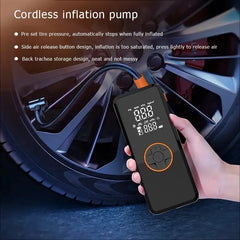 4000mAh portable dual screen digital display air pump 150PSI four modes automatically stop with the storage tank deflating