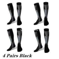 2/3/4 Pairs Compression Socks Knee High Sports Socks Medical Nursing Stockings Varicose Veins Socks Outdoor Cycling Socks