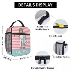 Cartoon Ladies Nurse Doctor Printed Portable Lunch Box for Women Leakproof Thermal Cooler Food Insulated Lunch Bag Picnic Tote