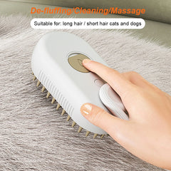 3 in1 Pet Combs Rechargeable Steam Cat Grooming Brush Steamy To Remove Loose Hair Electric Self Cleaning Spray Dog Brush Massage