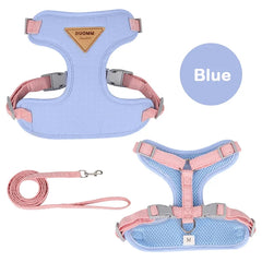 Puppy Harness Leash Set for Small Medium Dog Cat Vest Breathable Pet Chest Strap French Bulldog Chihuahua Poodle Pet Supplies